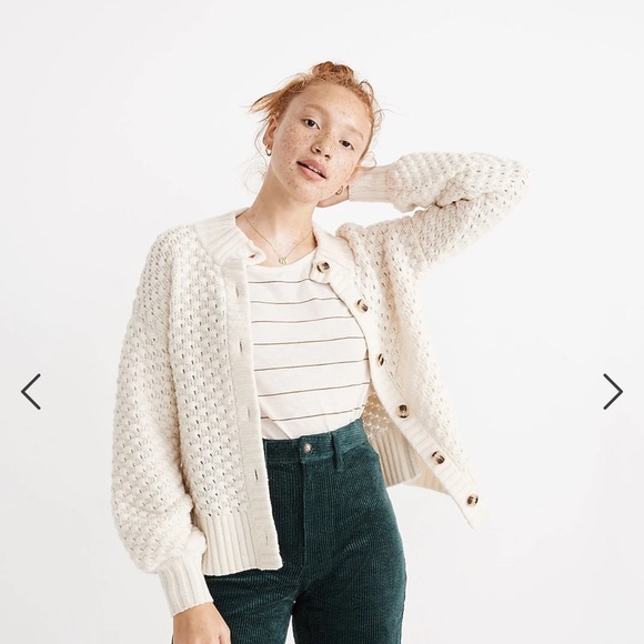 Madewell Surrey Bobble Cardigan Sweater Wool - Picture 2 of 12